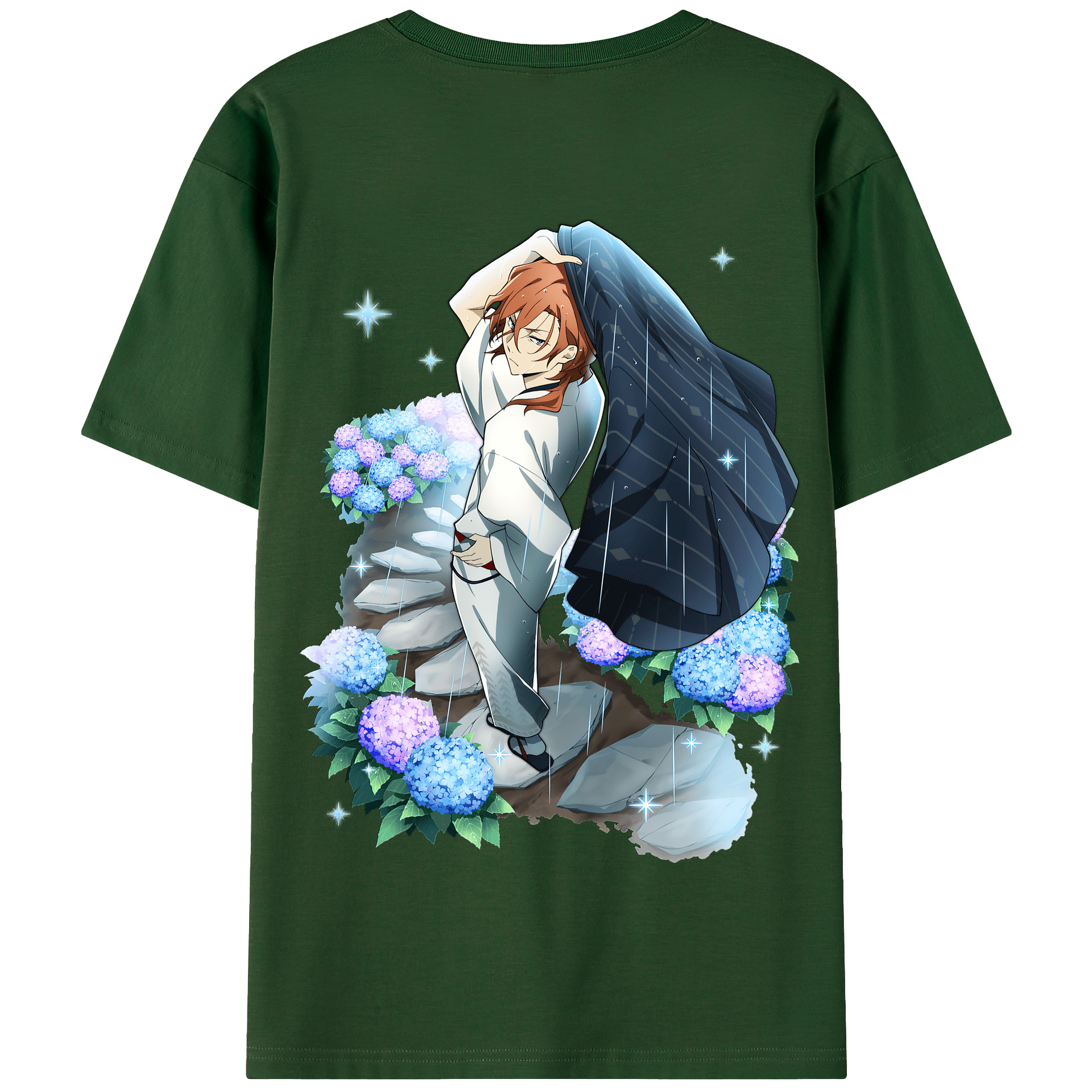 （画像用） 文豪ストレイドッグス Bungo Stray Dogs 綿100％半袖Tシャツ（背面プリント）